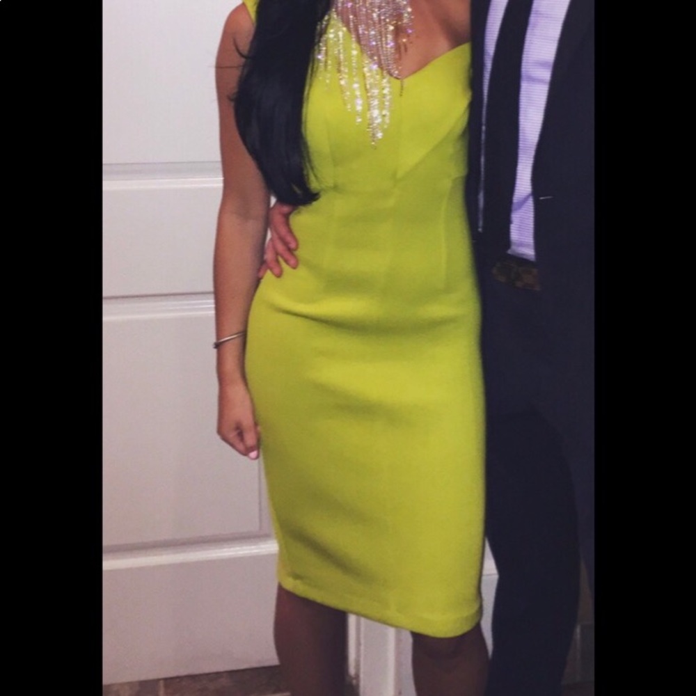 LIME green dress